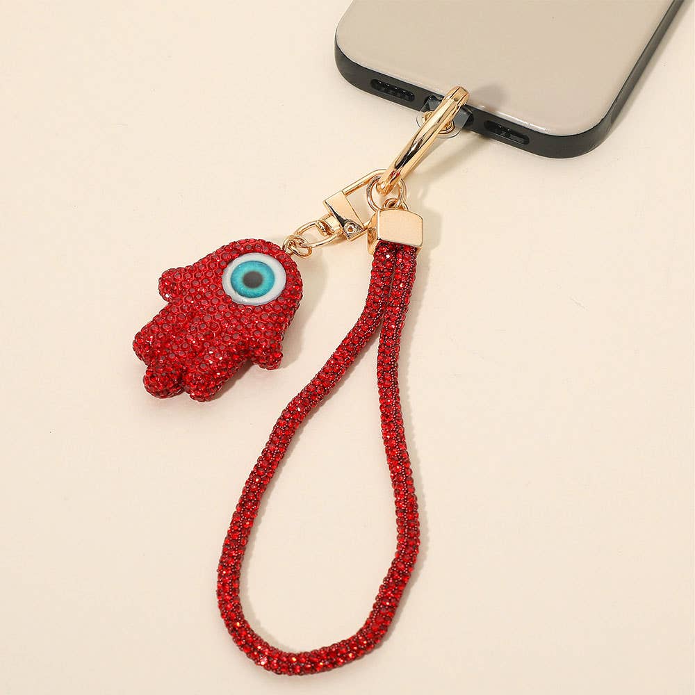 Bling Studded Evil Eye Keychain