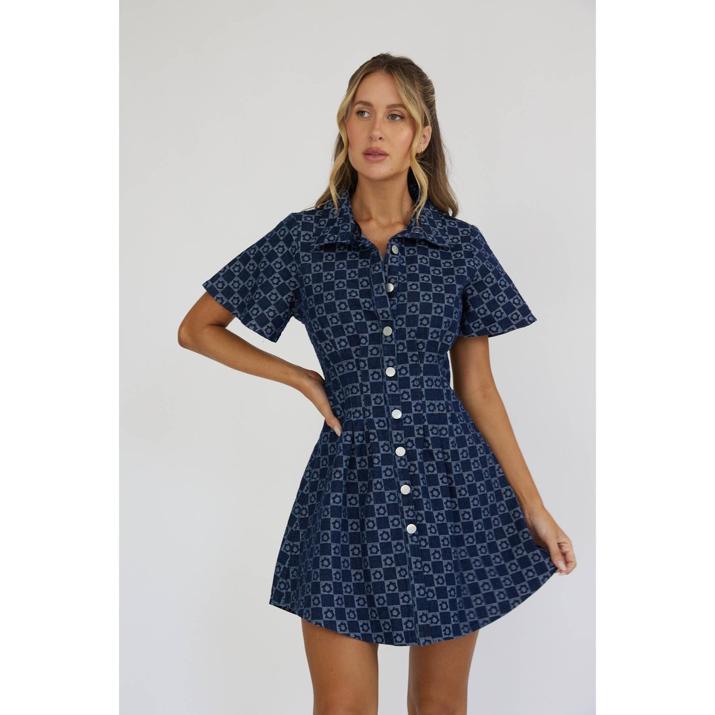 Floral Monogram Mini Dress
