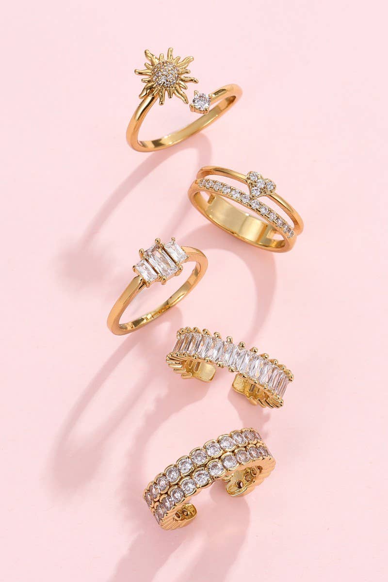 L'Atelier Collection Rhinestone Cocktail Eternity Band