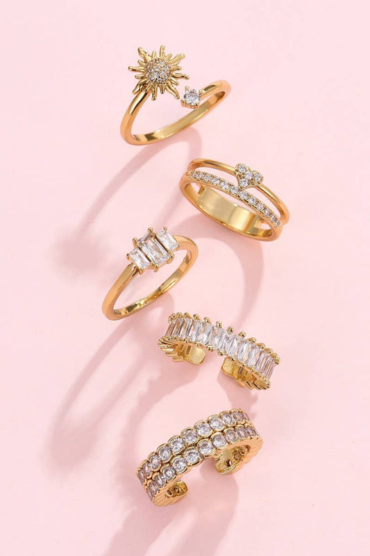 L'Atelier Collection Rhinestone Cocktail Eternity Band