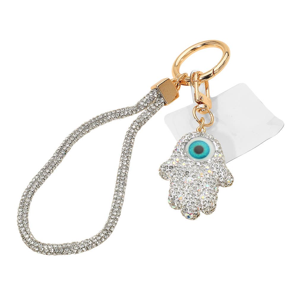 Bling Studded Evil Eye Keychain