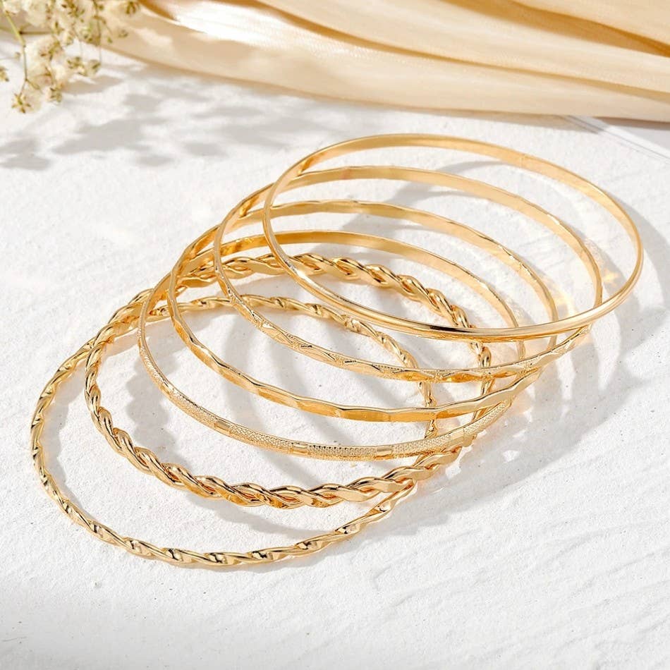 L'Atelier Collection Gold Layered Bangle Set