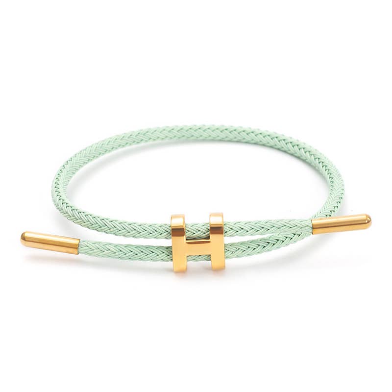 Adjustable Titanium Steel H Buckle Bracelet