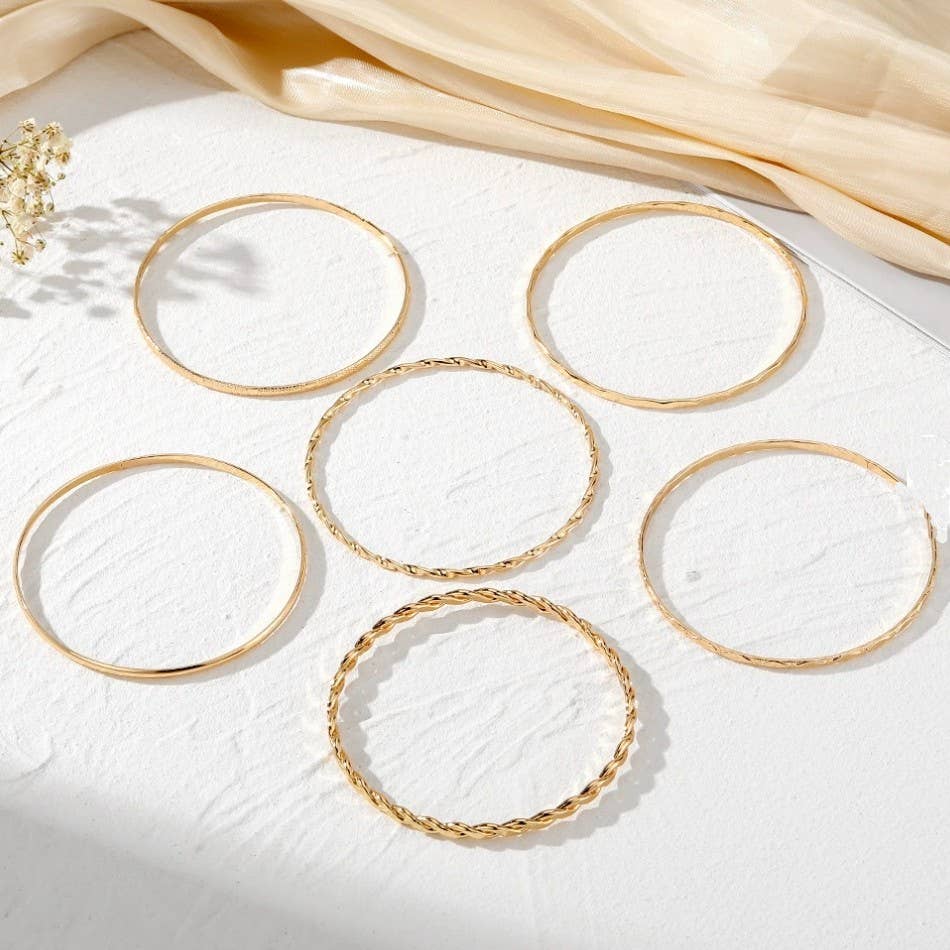 L'Atelier Collection Gold Layered Bangle Set