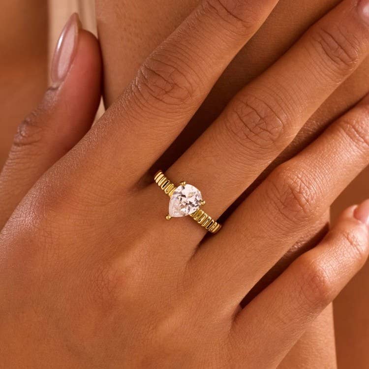L'Atelier Collection Rhinestone Cocktail Eternity Band