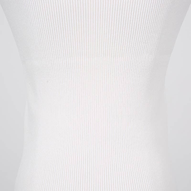 High Neck Sleeveless Vest with Keyhole Accent