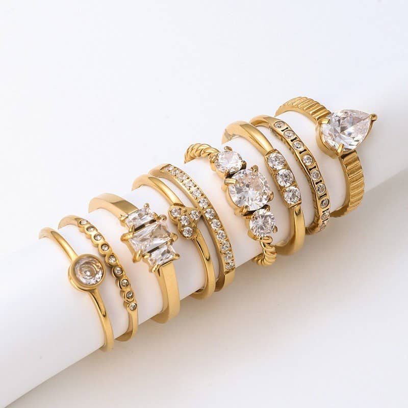 L'Atelier Collection Rhinestone Cocktail Eternity Band