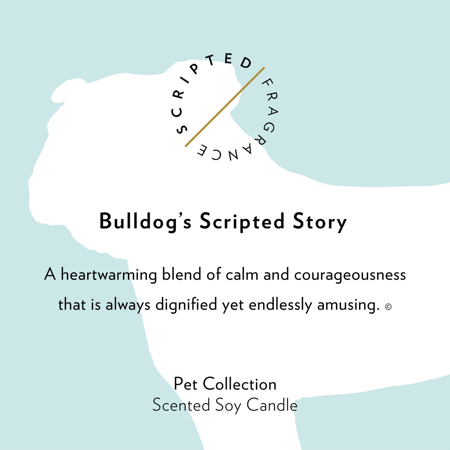 Bulldog Dog Soy Candle in Drinking Glass Two-In-One Gift