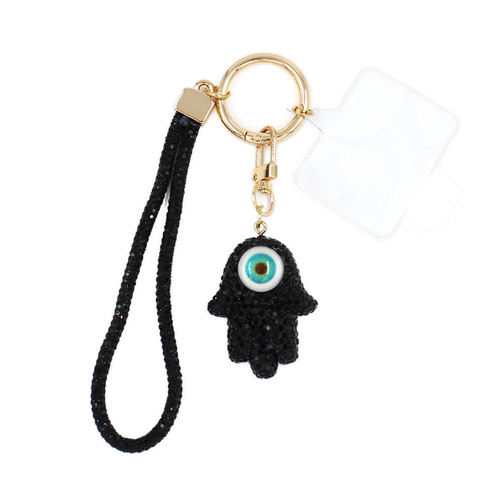 Bling Studded Evil Eye Keychain