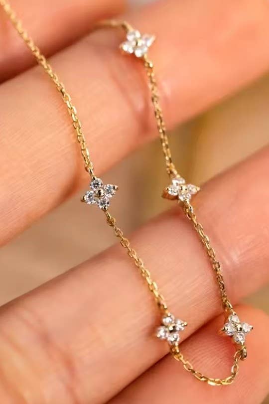 L'Atelier Collection Stainless Steel Flower Bracelet