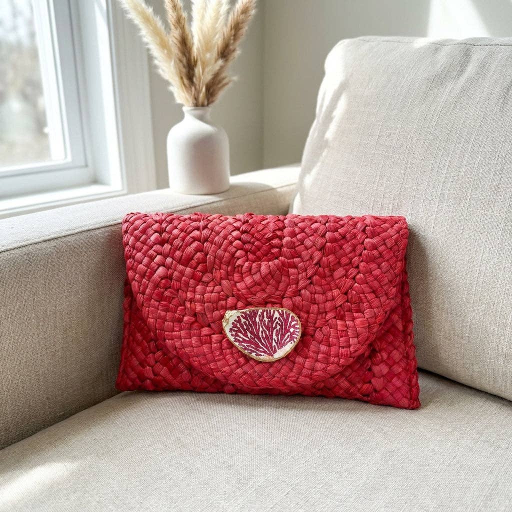 Sea Fan Oyster Shell Clutch