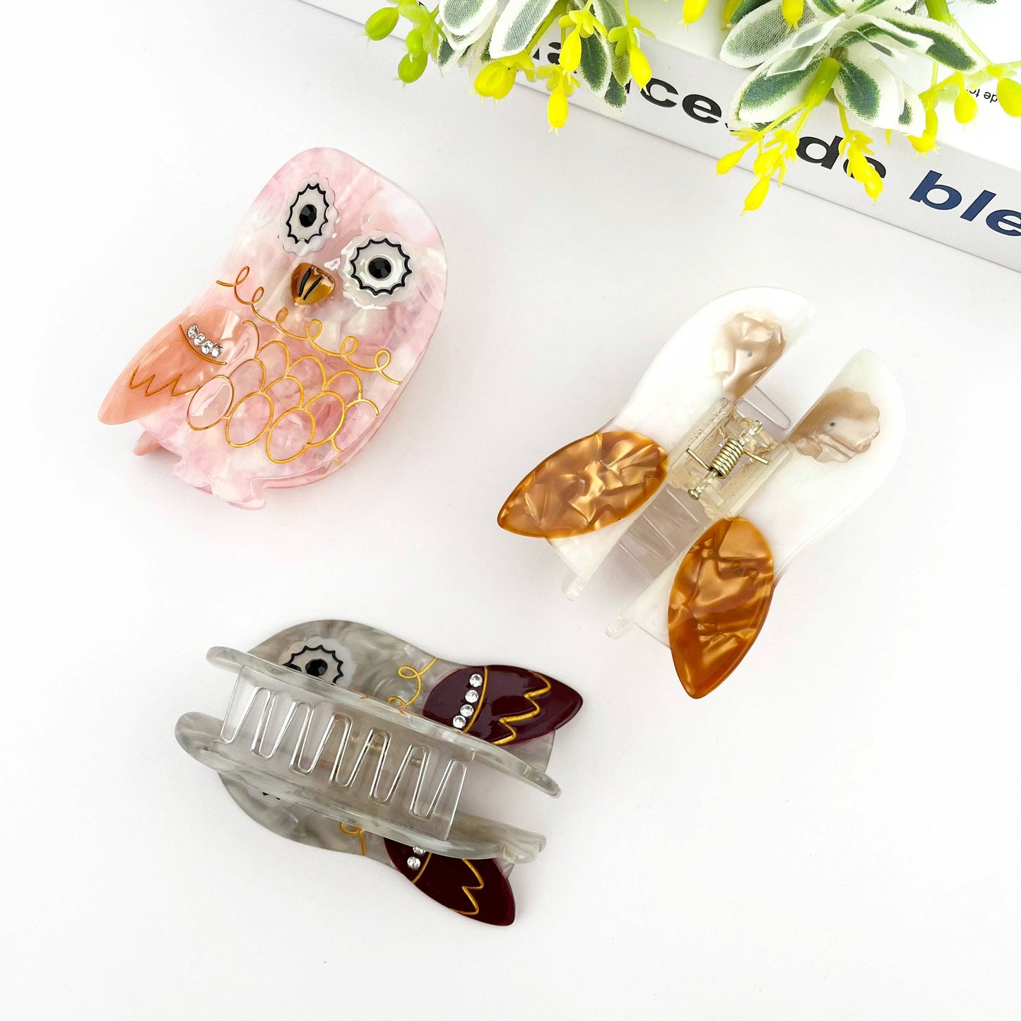 L'Atelier Collection Bling Owl Claw Clip