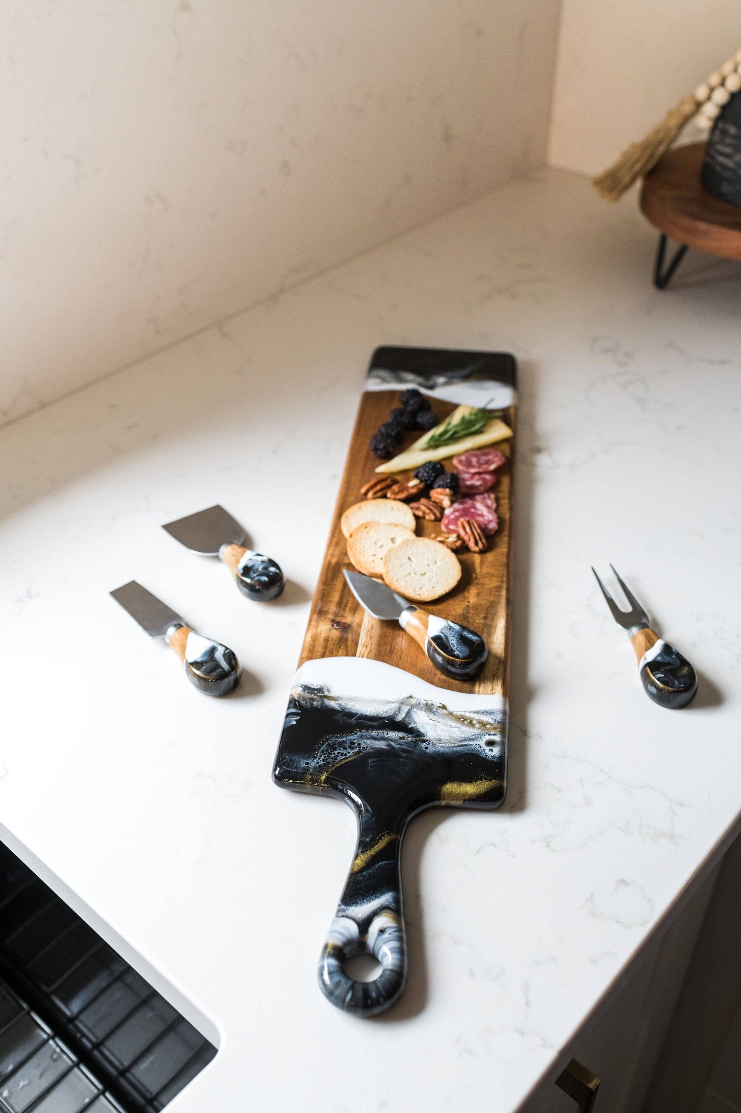 Lynn & Liana Designs Resin Coated Cheese Knife Set - Set of 4