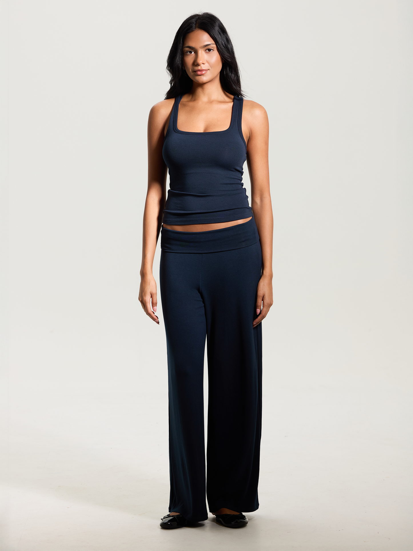 Klassy Scoop Neck Tank Full Length