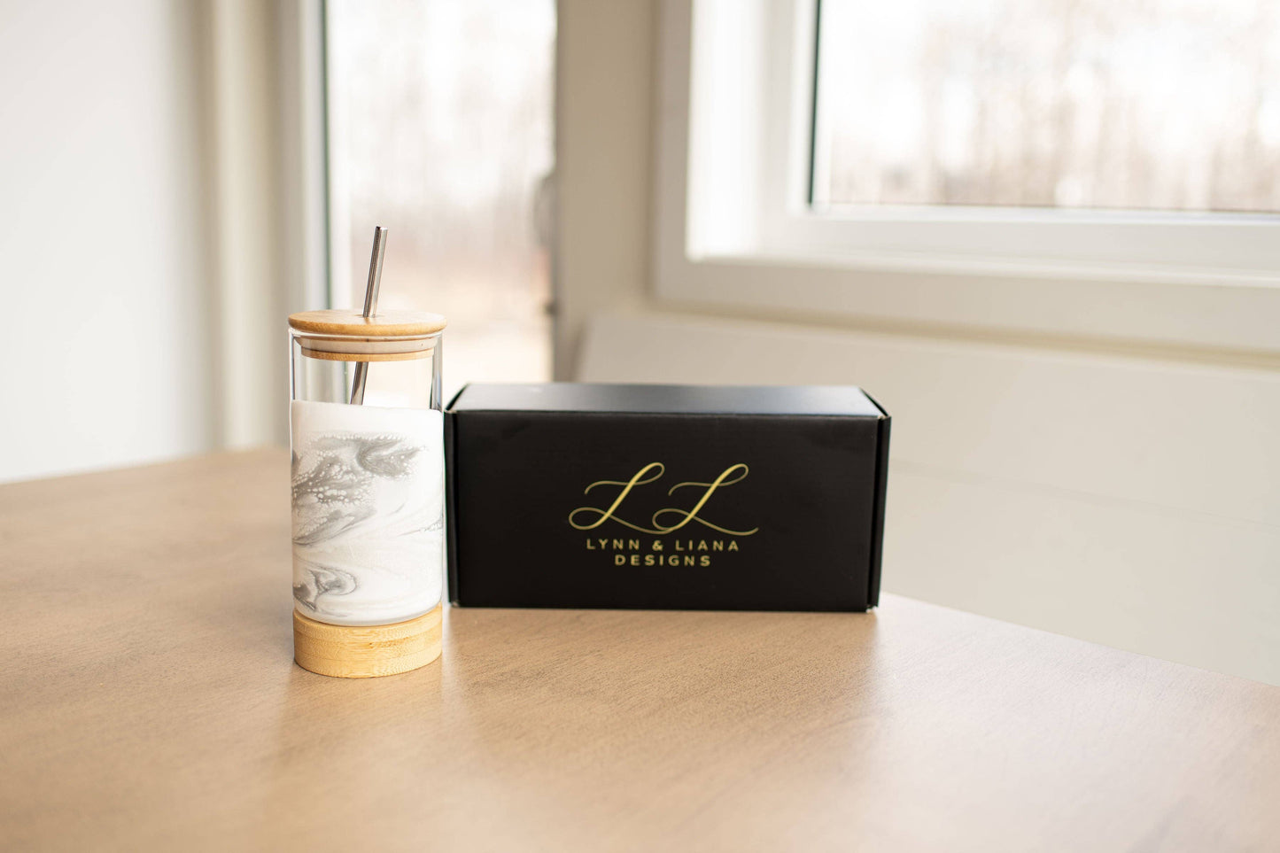Lynn & Liana Resin Accented Glass Tumblers