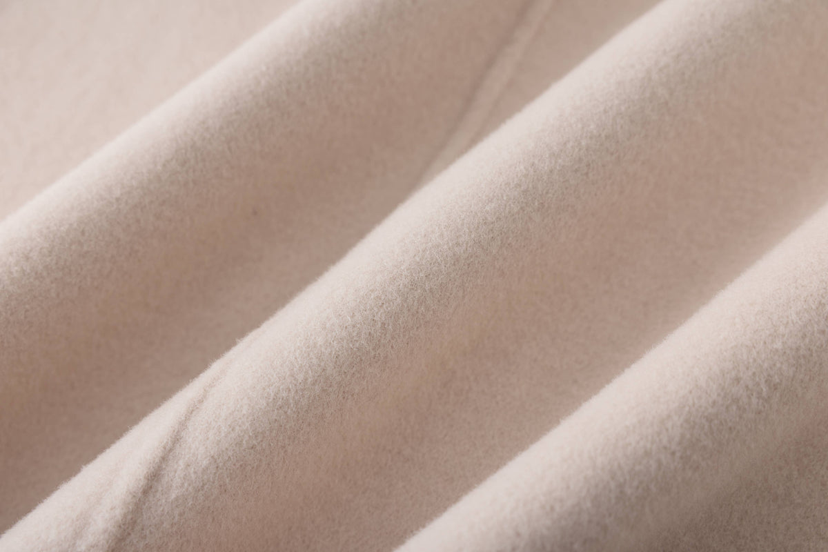 Chic Wool Bow Coat with Striped Waist Detail