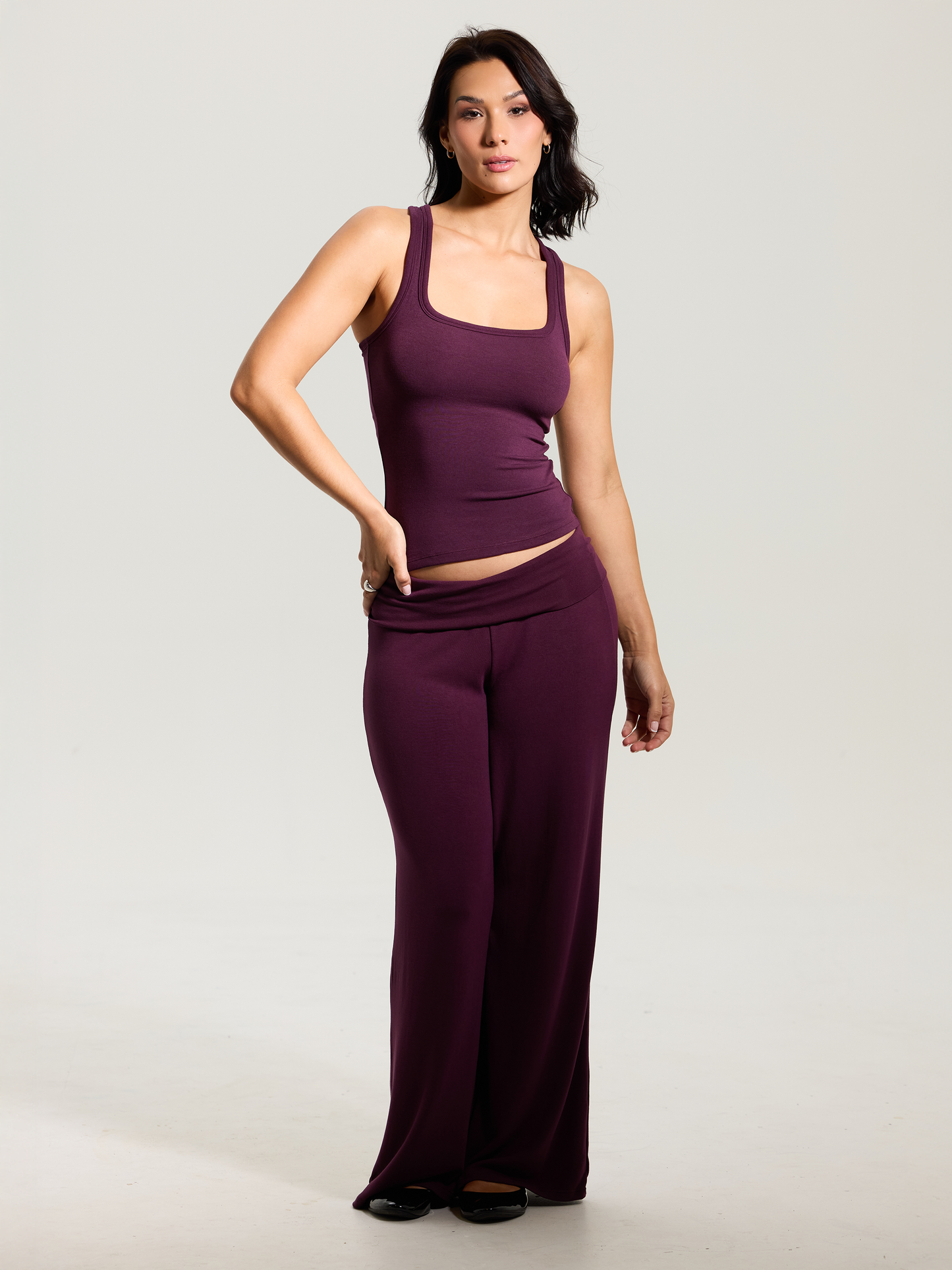 Klassy Scoop Neck Tank Full Length