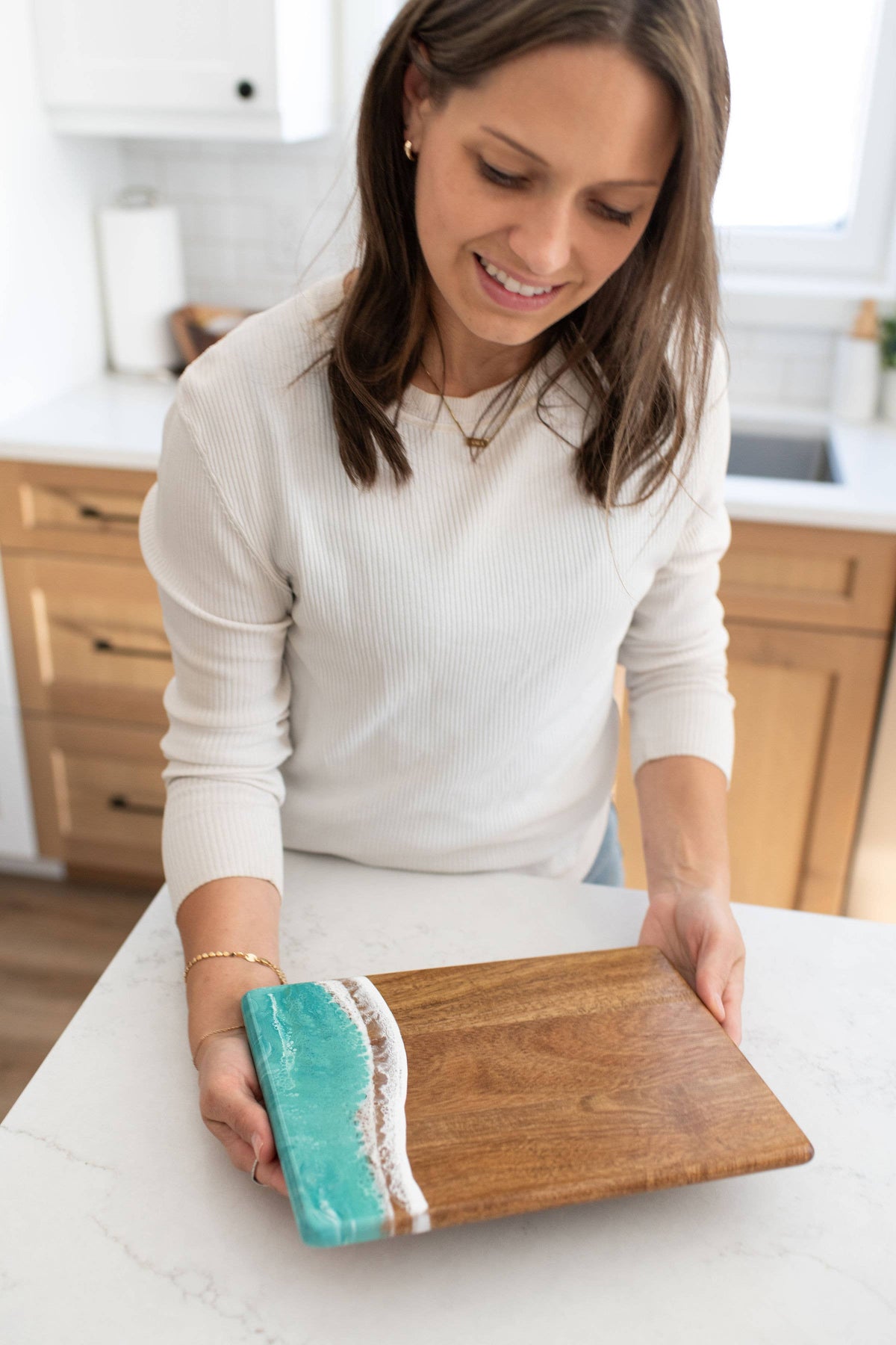 Lynn & Liana Wood Resin Date Night Charcuterie Board