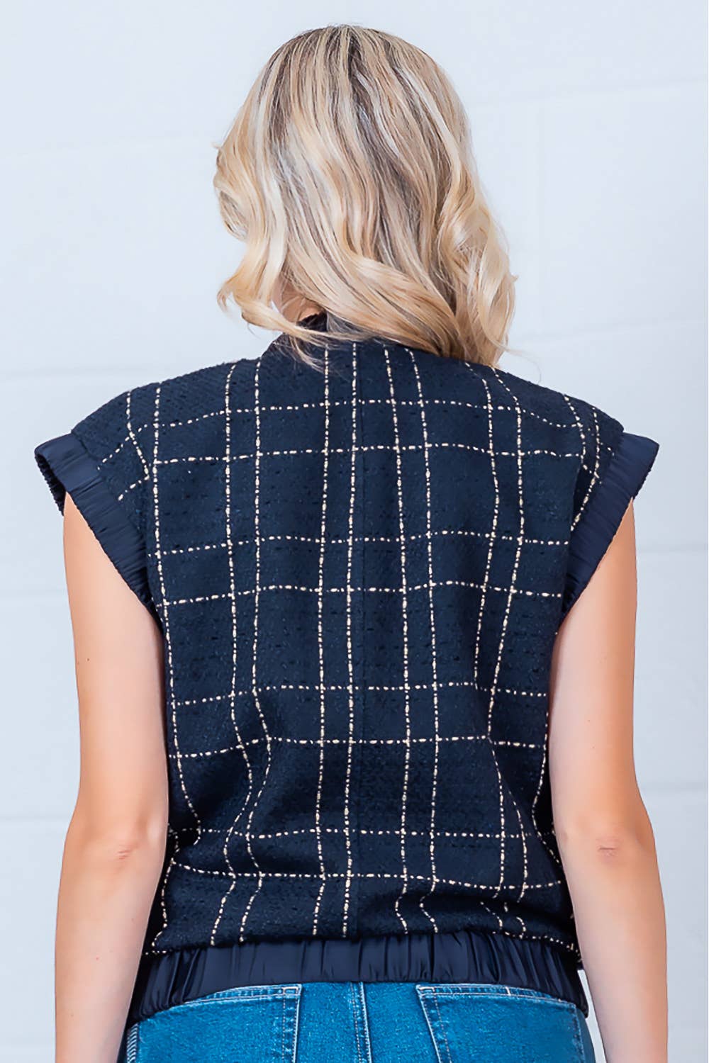 SJ94057T-SHORT SLEEVE BUTTON DOWN VEST
