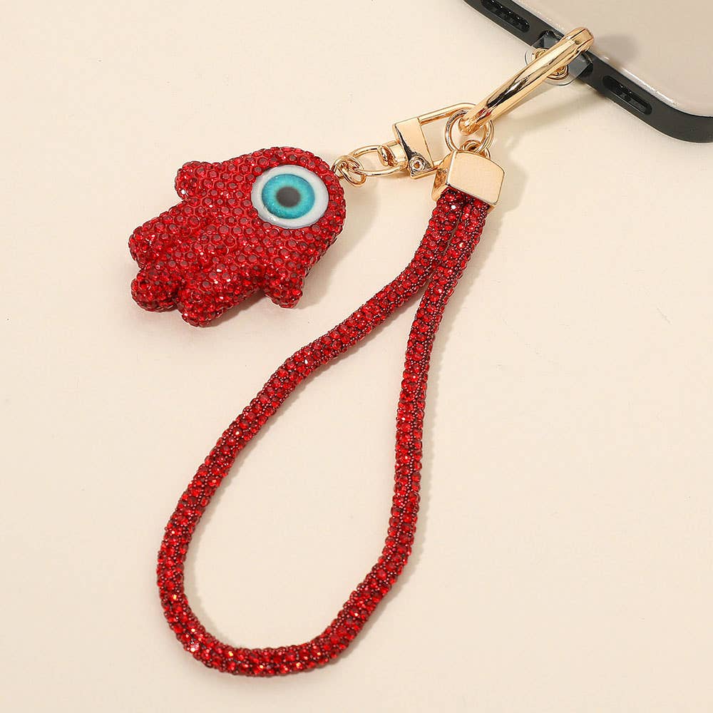 Bling Studded Evil Eye Keychain