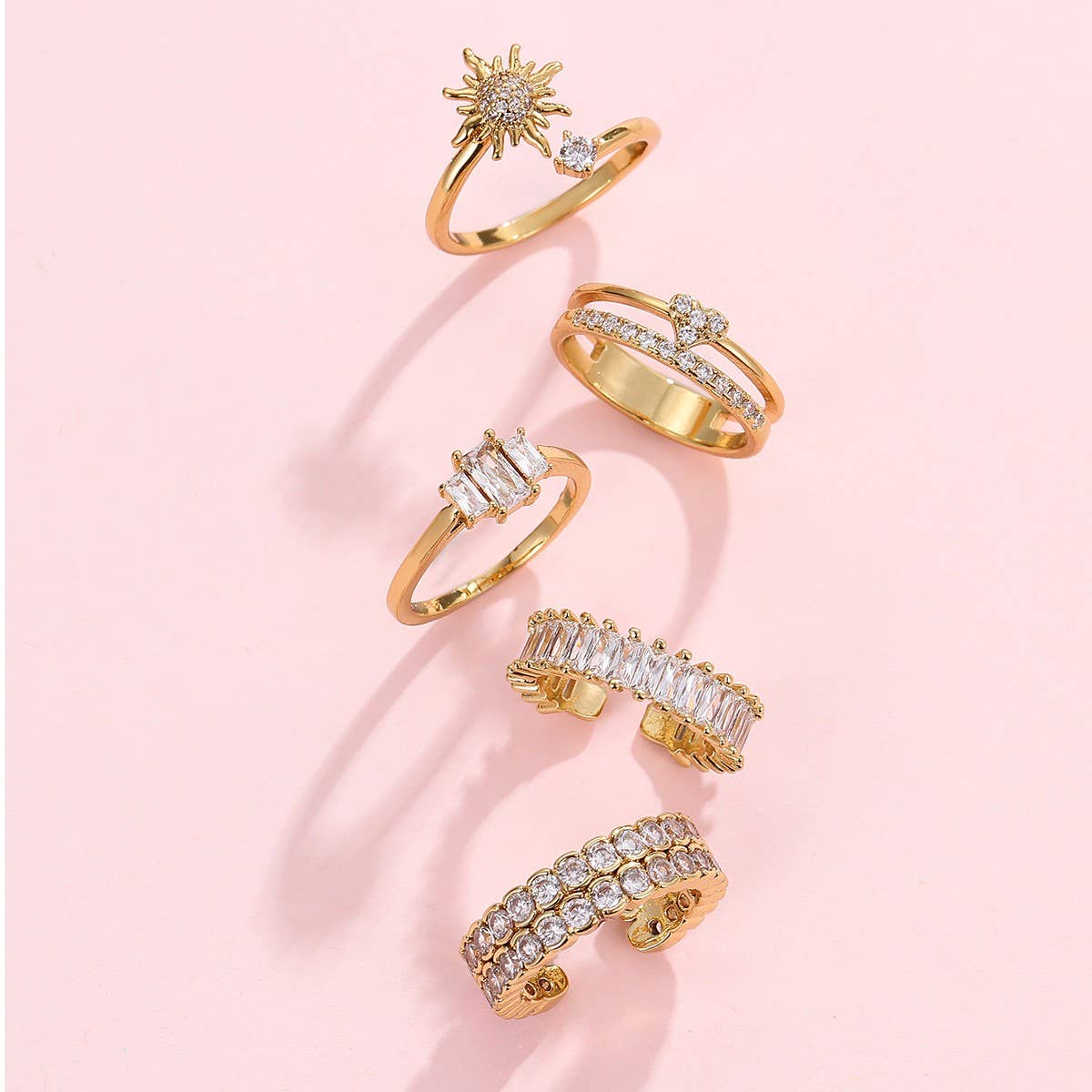 L'Atelier Collection Rhinestone Cocktail Eternity Band