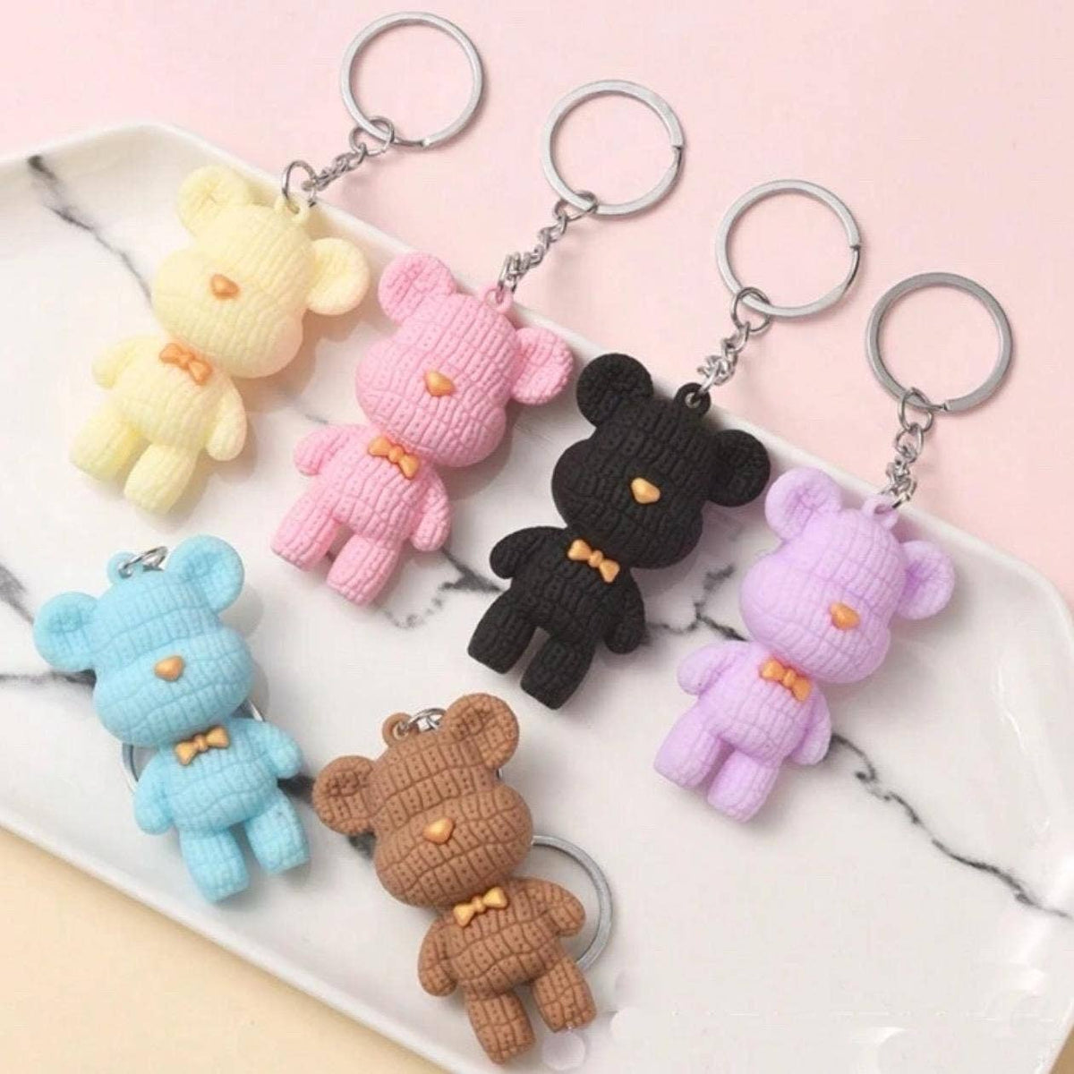 Bear Keychain - Cute Cartoon Toy Pendant for Bag or Phone