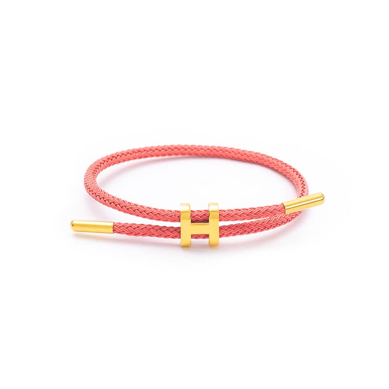 Adjustable Titanium Steel H Buckle Bracelet