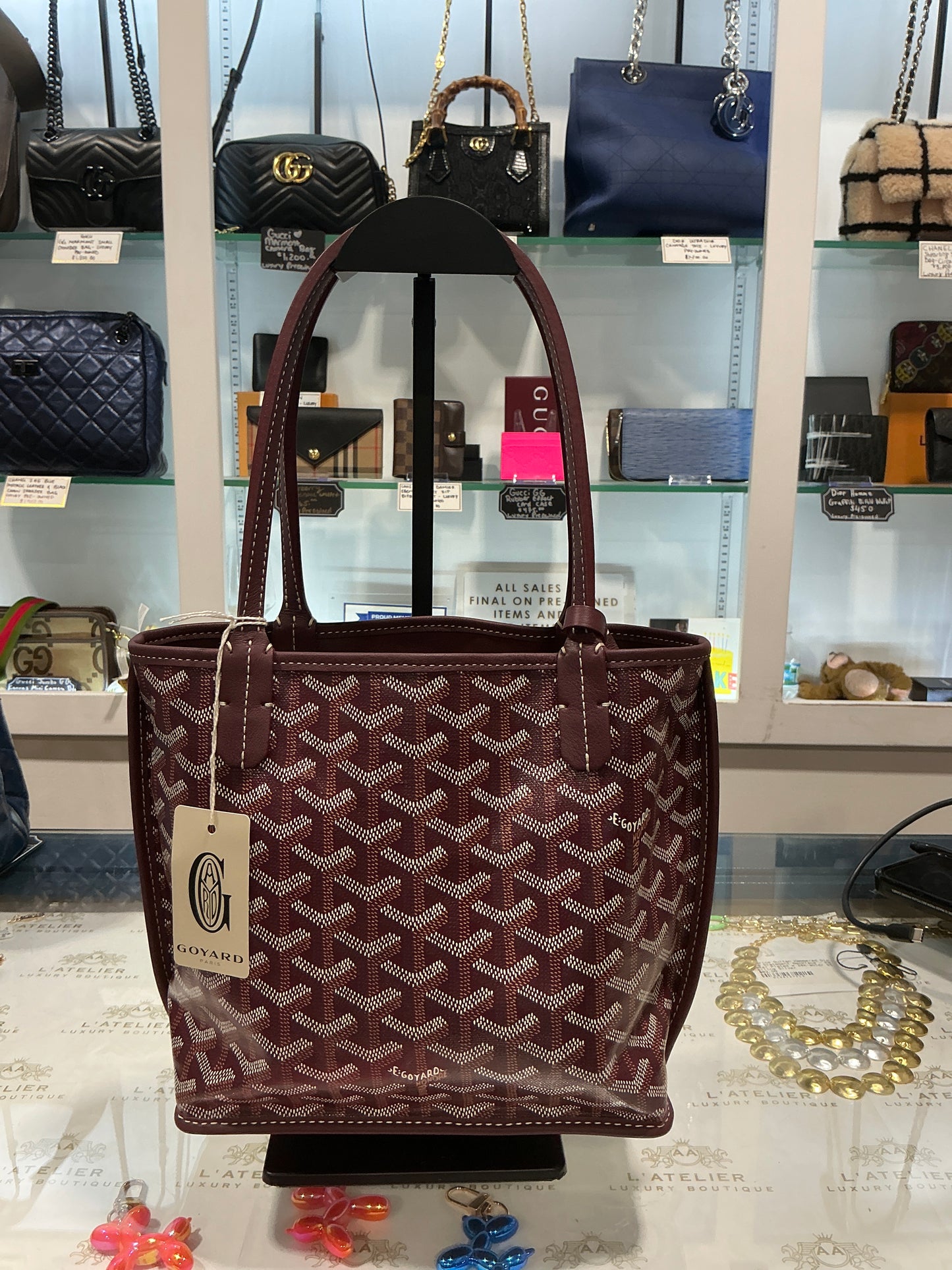 Goyard Reversible Mini Anjou Bordeaux - Luxury Pre-owned