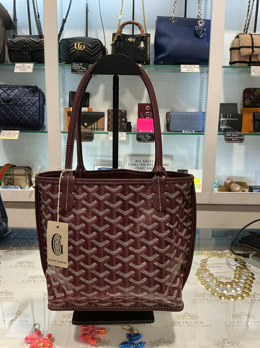 Goyard Reversible Mini Anjou Bordeaux - Luxury Pre-owned