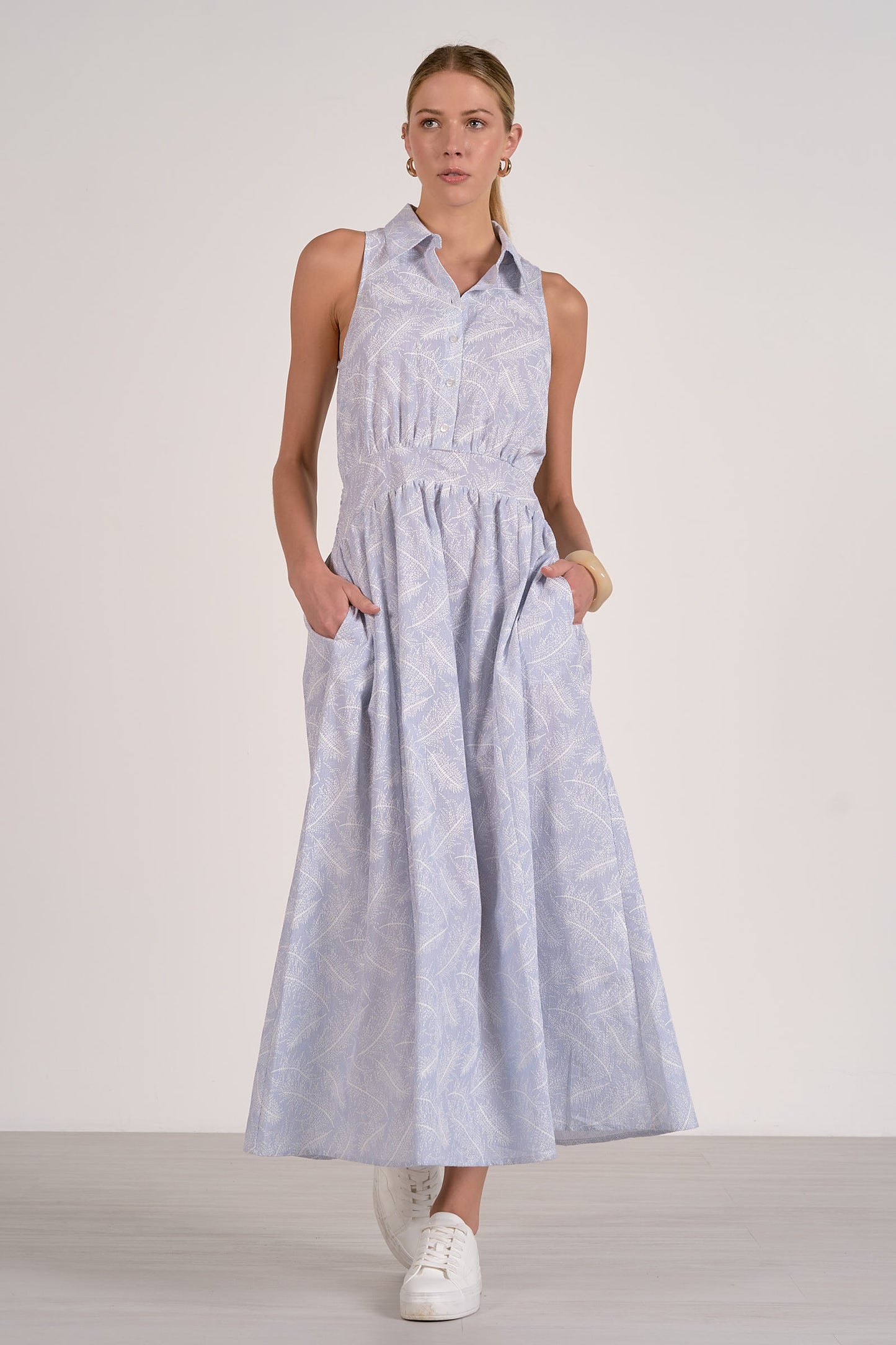 Elan Maxi Collared Dress