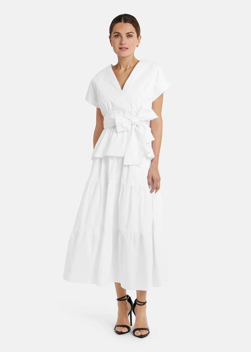 Caniwa Wrap Blouse w Tie Belt