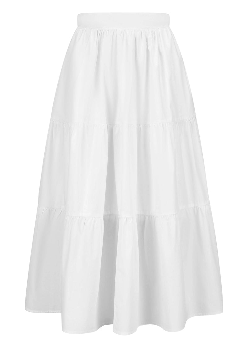 Caniwo Flounce Kkirt in Fine Cotton Poplin