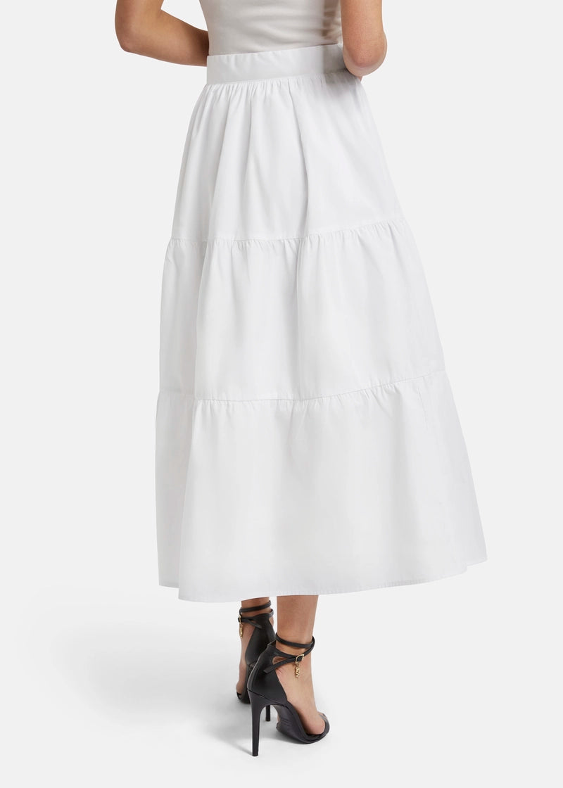 Caniwo Flounce Kkirt in Fine Cotton Poplin