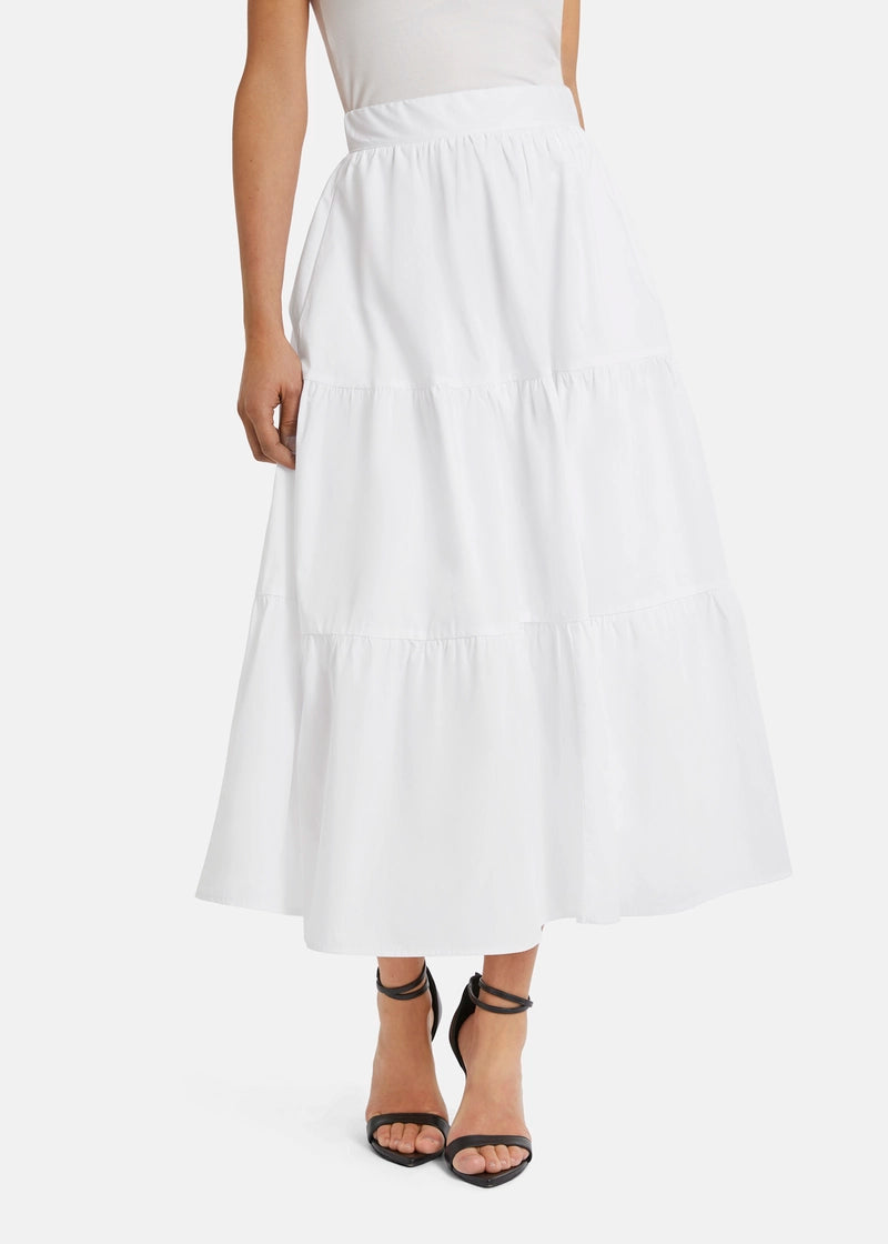 Caniwo Flounce Kkirt in Fine Cotton Poplin
