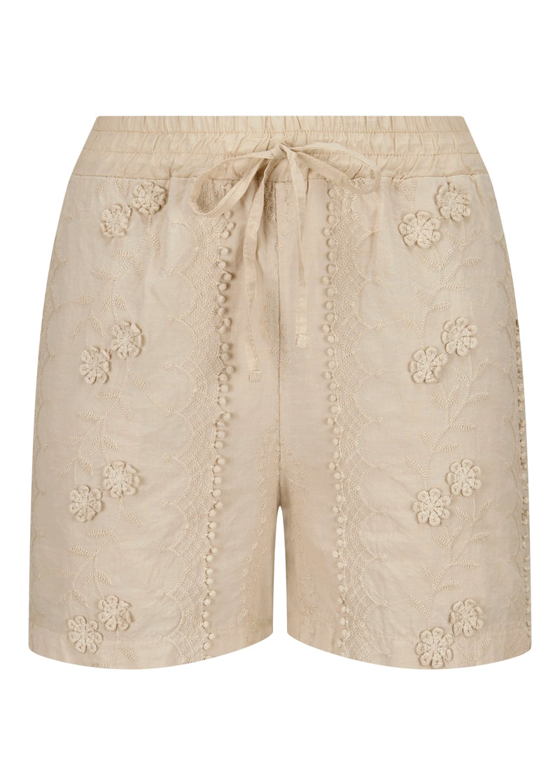 Eliwio Embroidered Cotton Shorts