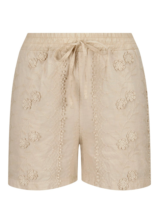 Eliwio Embroidered Cotton Shorts