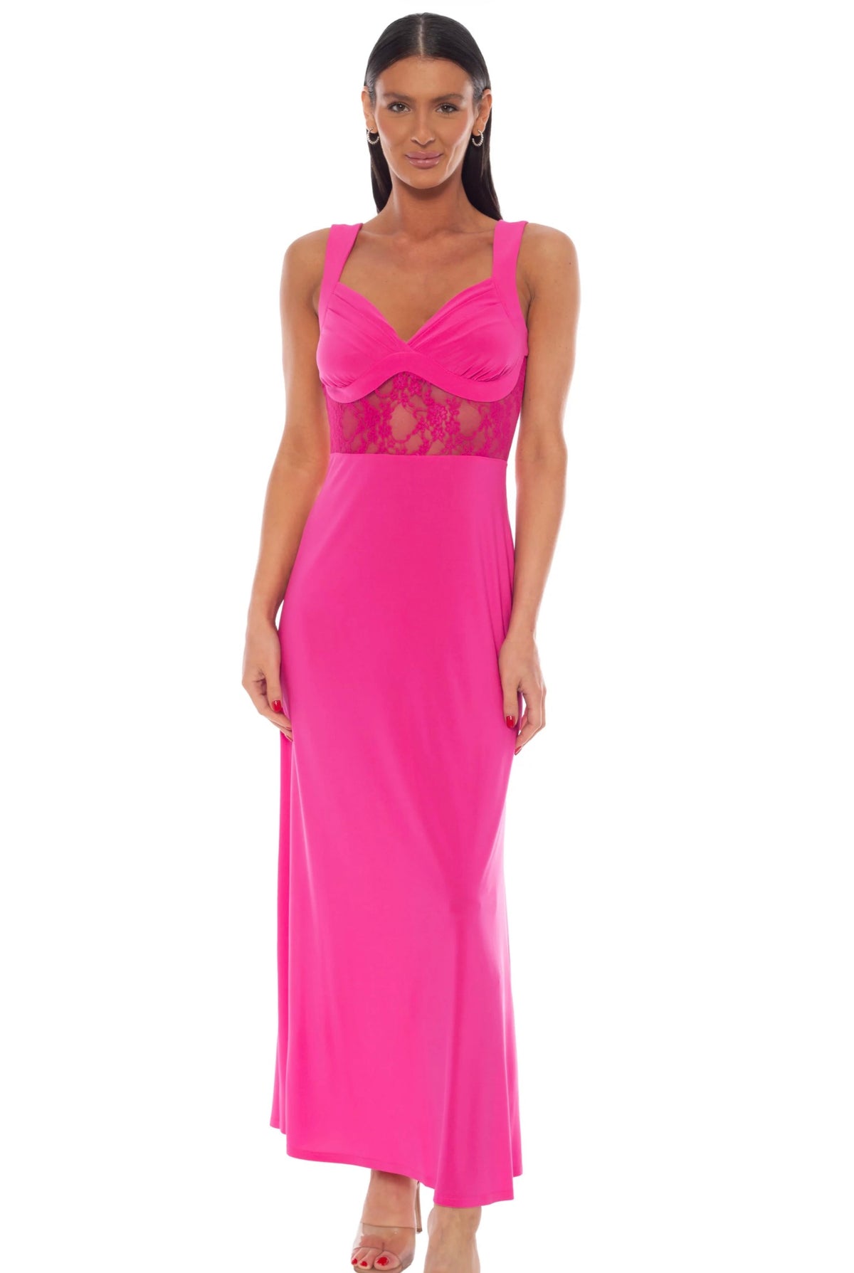 Bebe Lace Knit Slip Dress