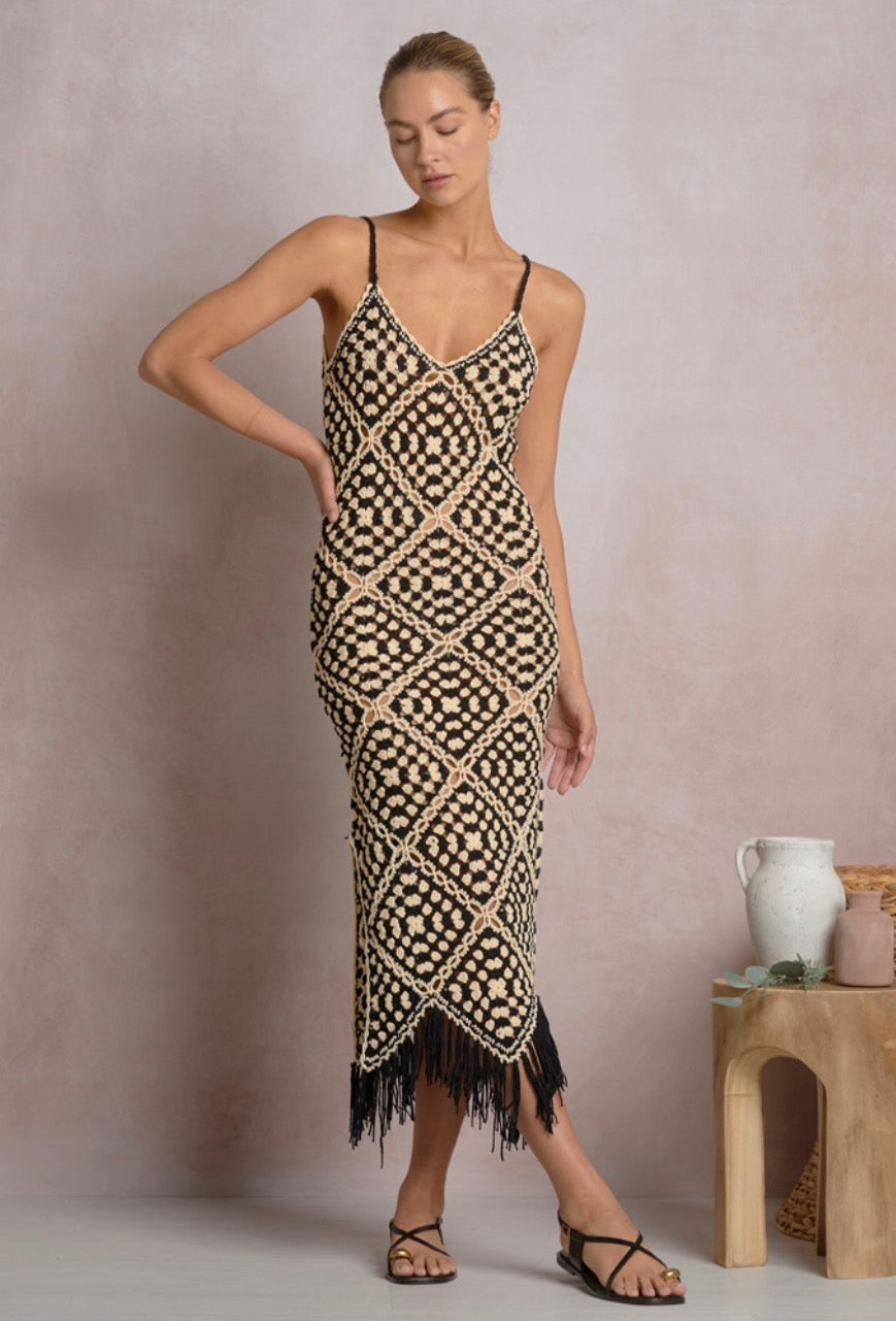ELAN Aleki Crochet Maxi Dress