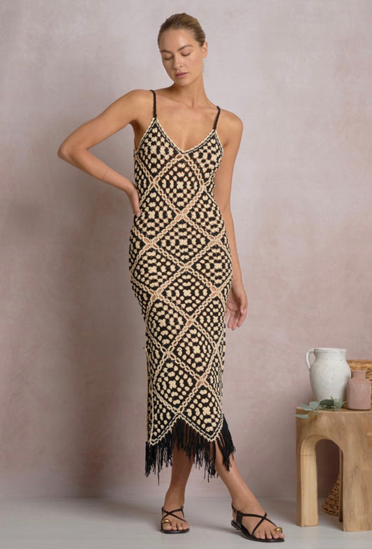 ELAN Aleki Crochet Maxi Dress