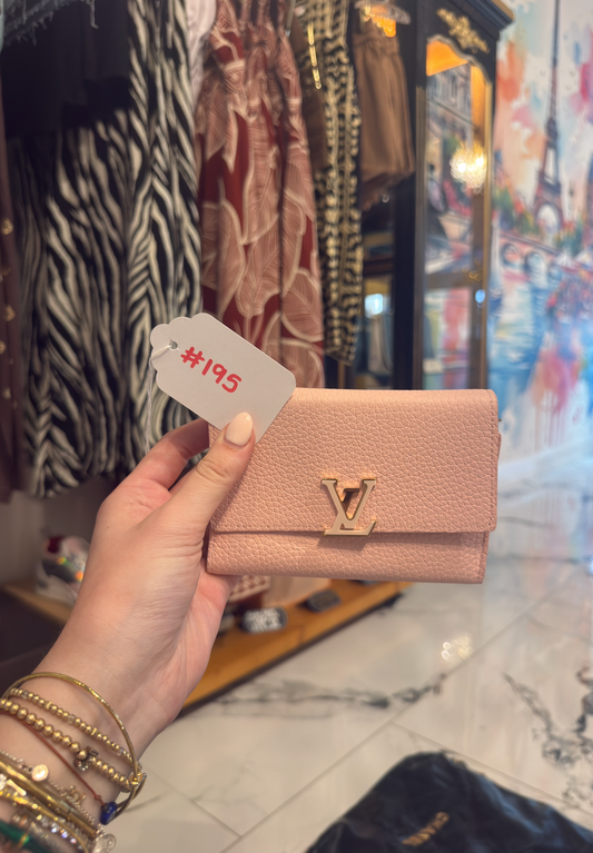 Louis Vuitton Pink Capucines Compact Wallet | Luxury Pre-Owned | #195