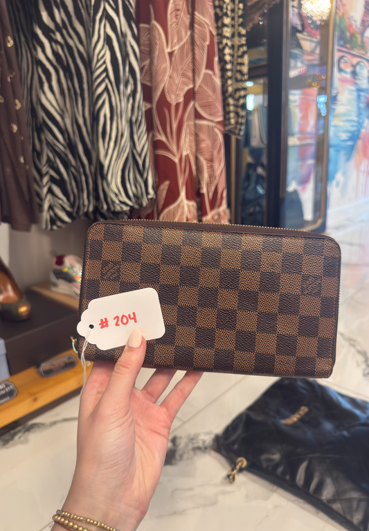 Louis Vuitton Zippy Organizer in Damier Ebene Canvas | Luxury Pre-Owned | #204