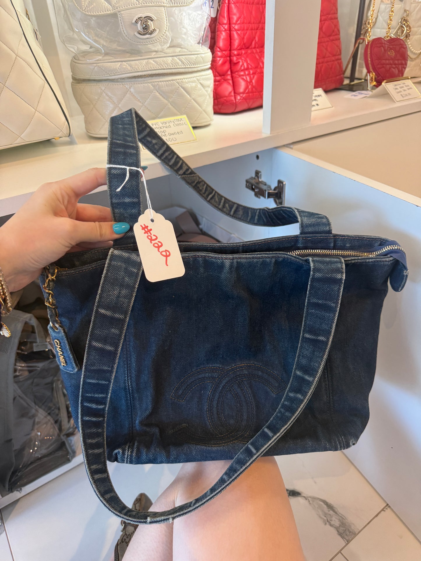 Chanel Vintage Denim Tote Bag | Luxury Pre-Owned | #222