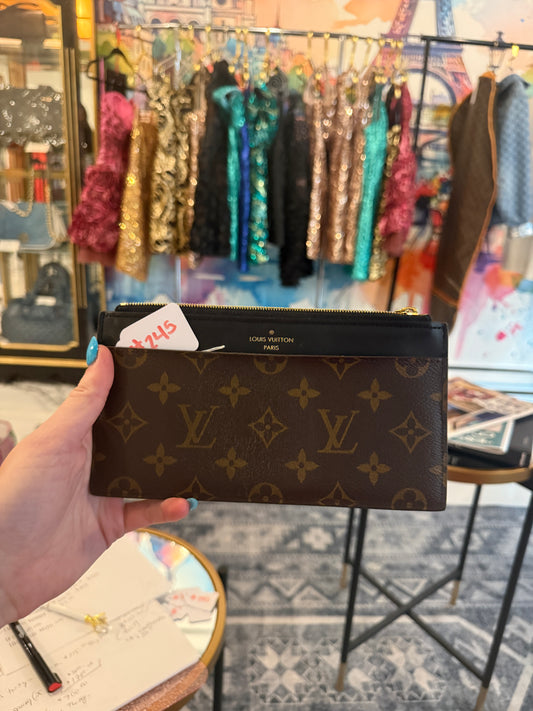 Louis Vuitton Daily Pouch Monogram Canvas Black | Luxury Pre-Owned | #245