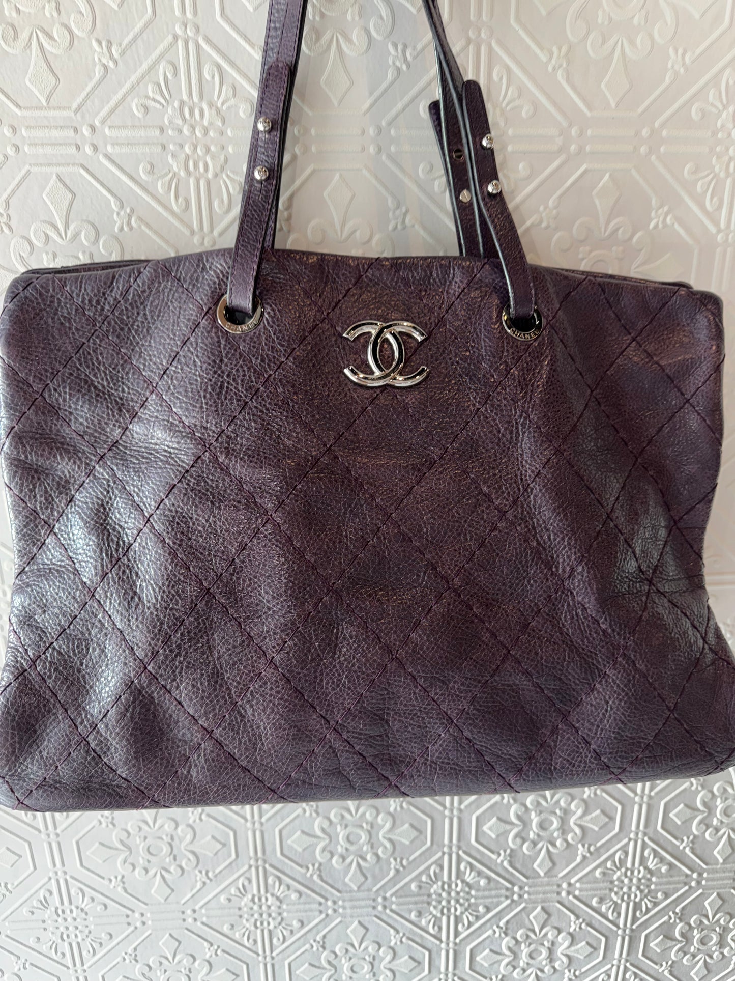 Chanel Glazed Calfskin On The Road Tote | Luxury Pre-Owned | #117