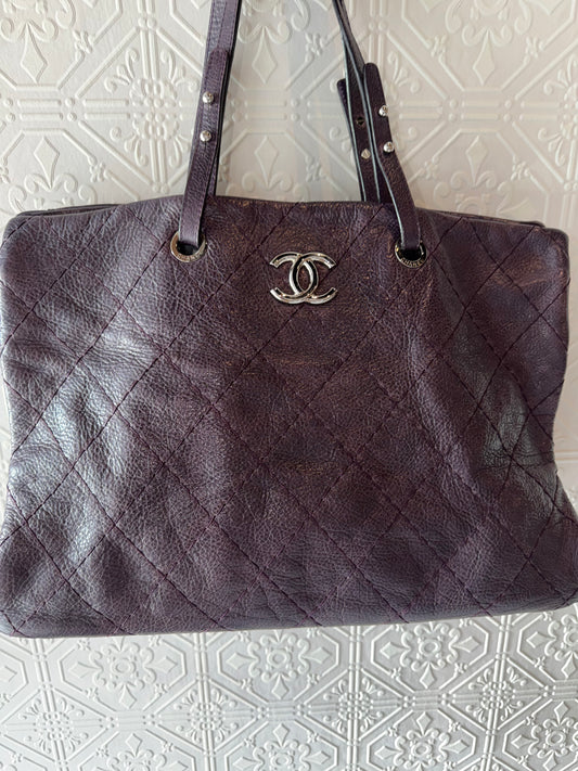 Chanel Glazed Calfskin On The Road Tote | Luxury Pre-Owned | #117