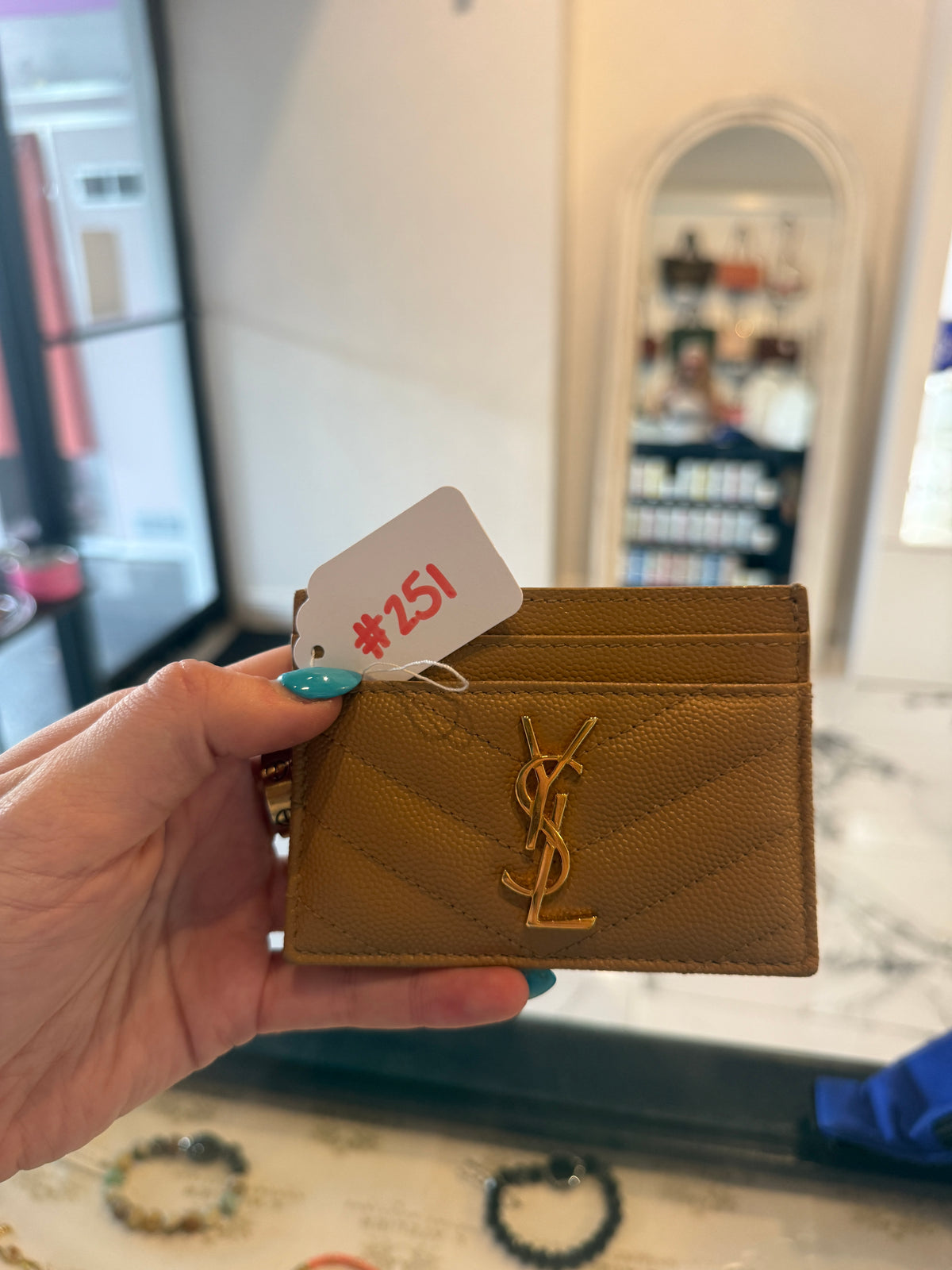Saint Laurent Monogram Fragments Card Holder | Luxury Pre-Owned | #251