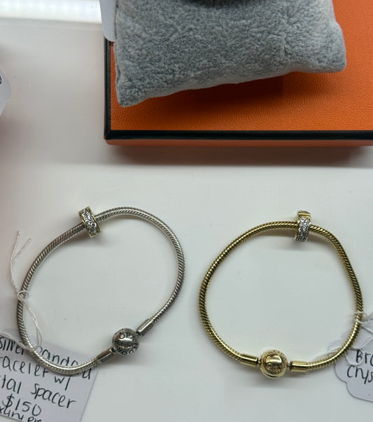 Pandora Bracelet w/ Crystal Spacer | Luxury Pre-Owned