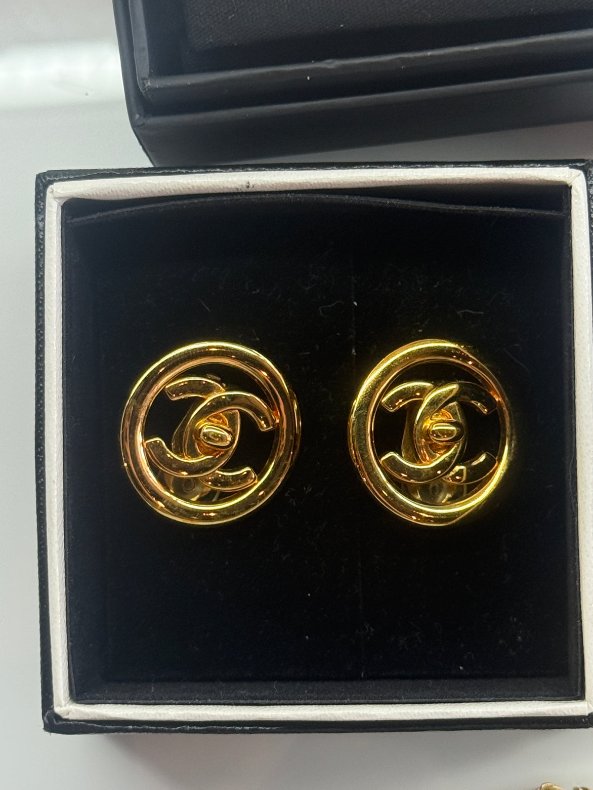 Chanel Vintage Turnlock Clip On Earrings | Luxury Pre-Owned