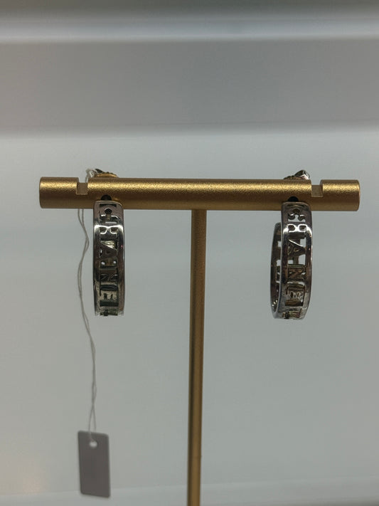Chanel Vintage Silver Hoops | Luxury Pre-Owned