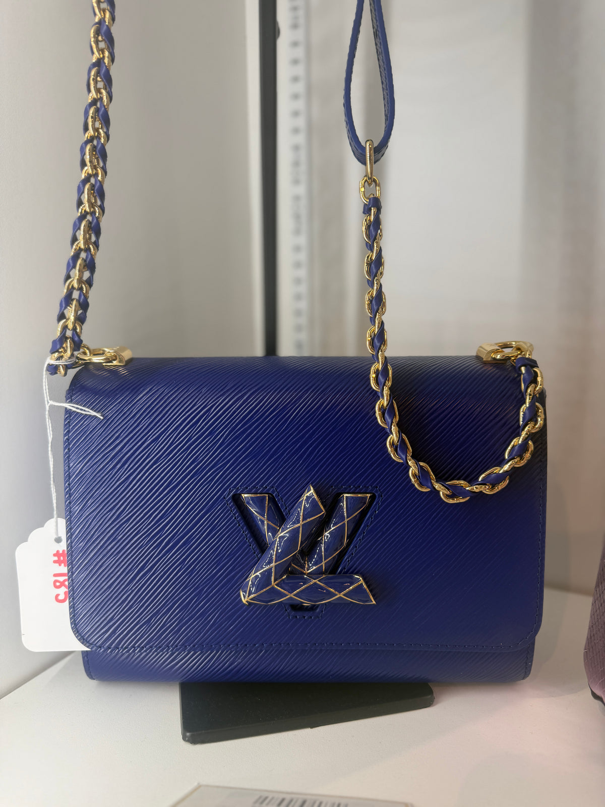 Louis Vuitton Blue Twist Chain Wallet in Epi Leather | Luxury Pre-Owned | #185